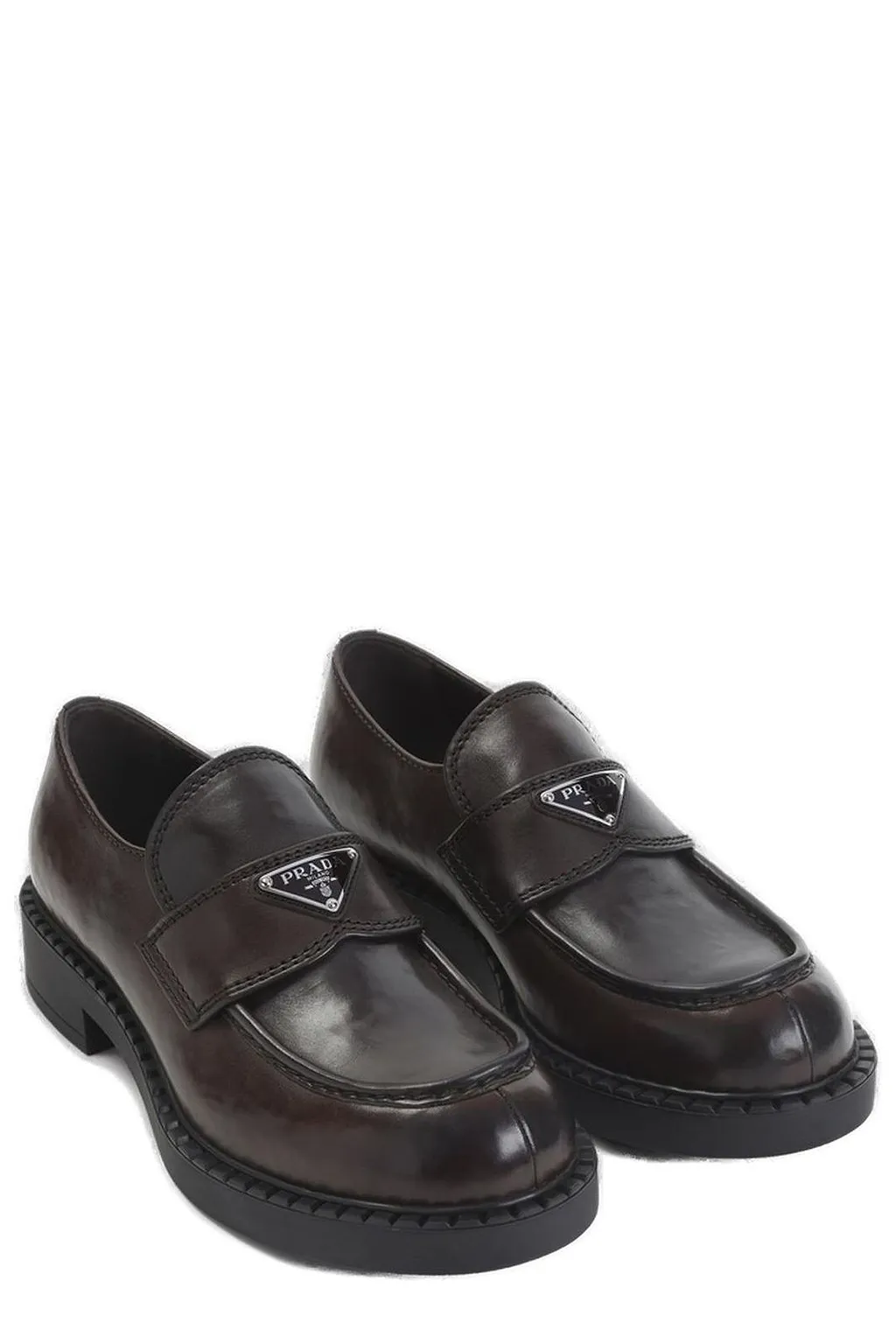 Prada Triangle-Logo Loafers