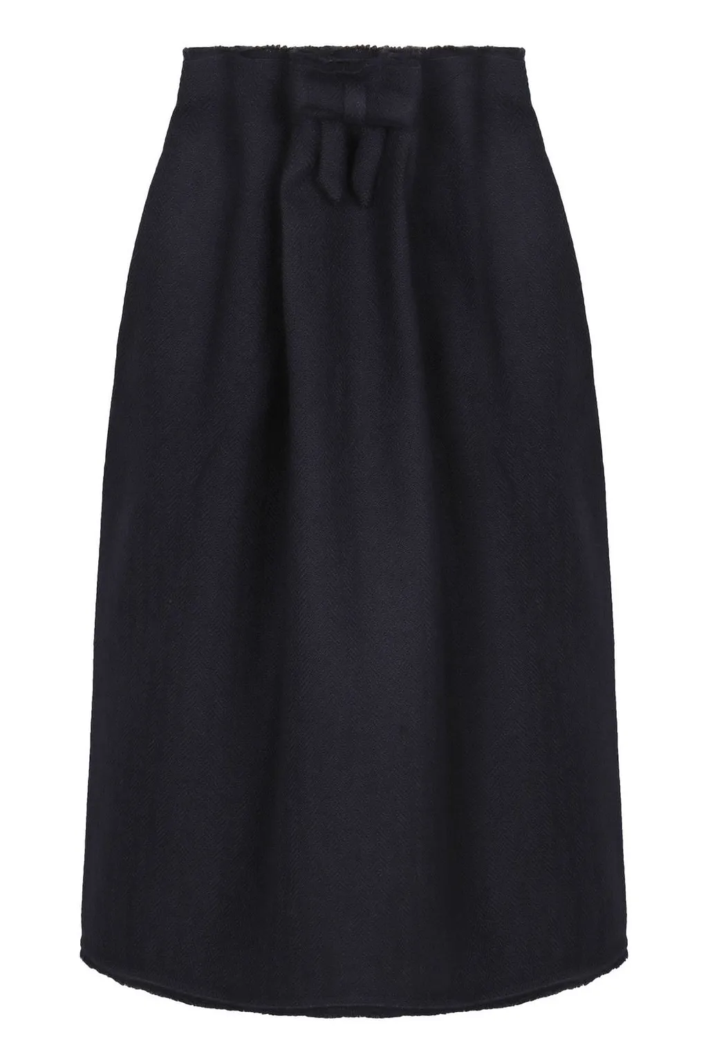Prada Chevron Wool Midi Skirt