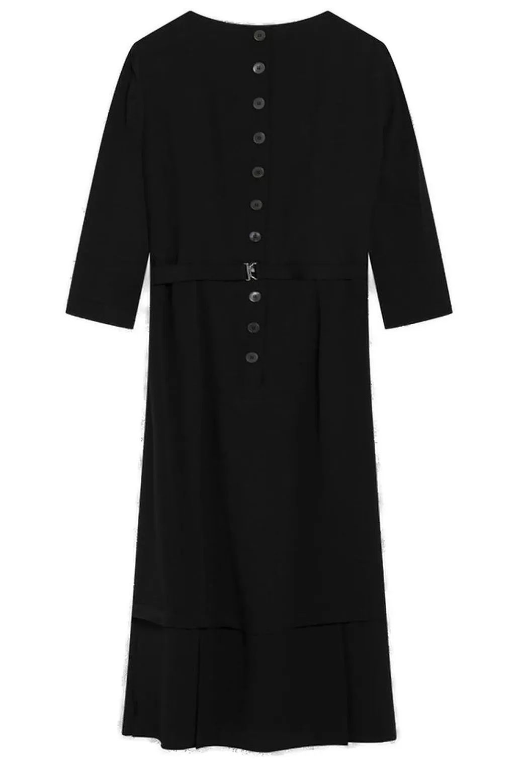 Prada Crewneck Belted Dress
