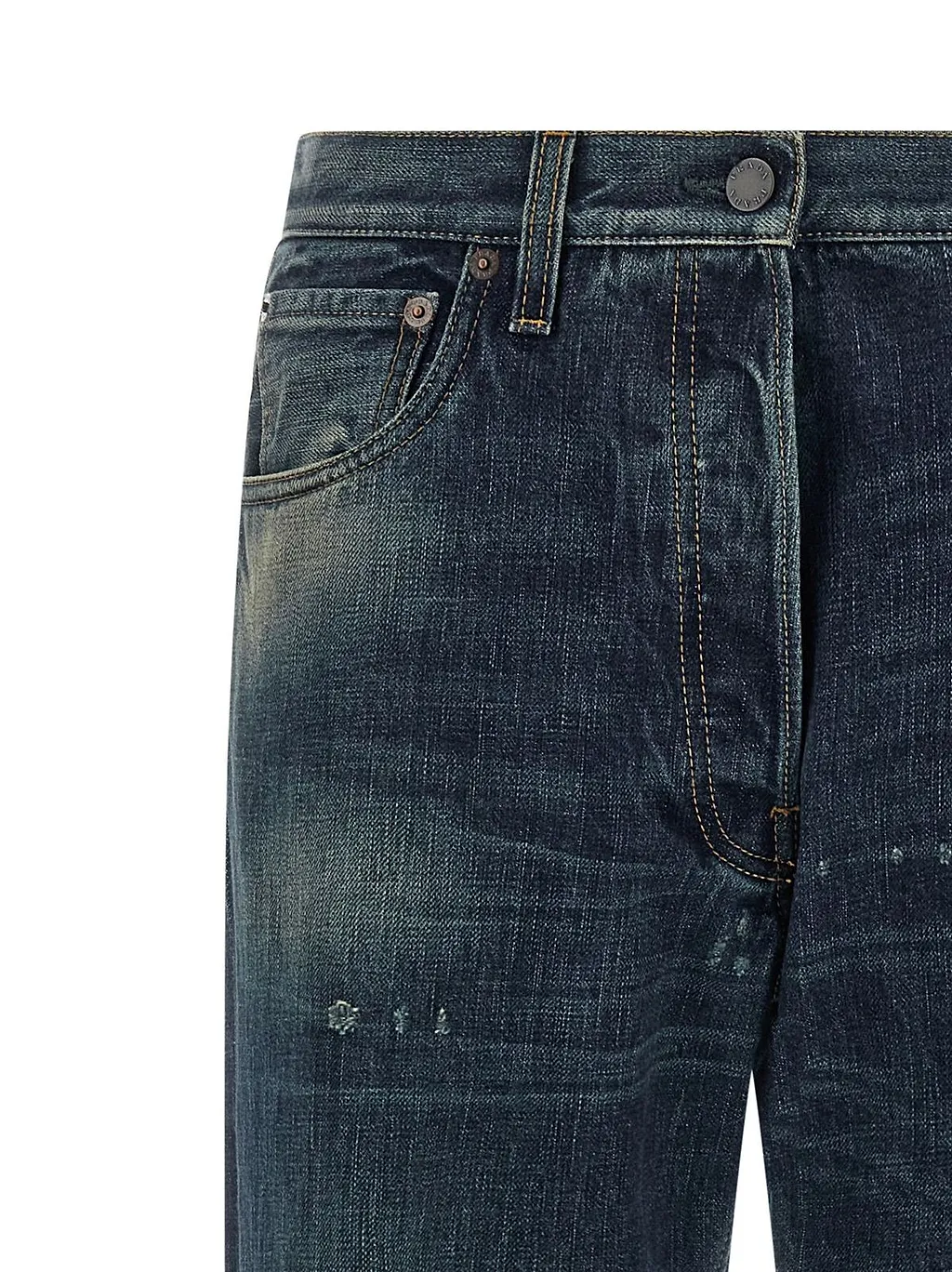 Prada Distressed Straight-Leg Jeans