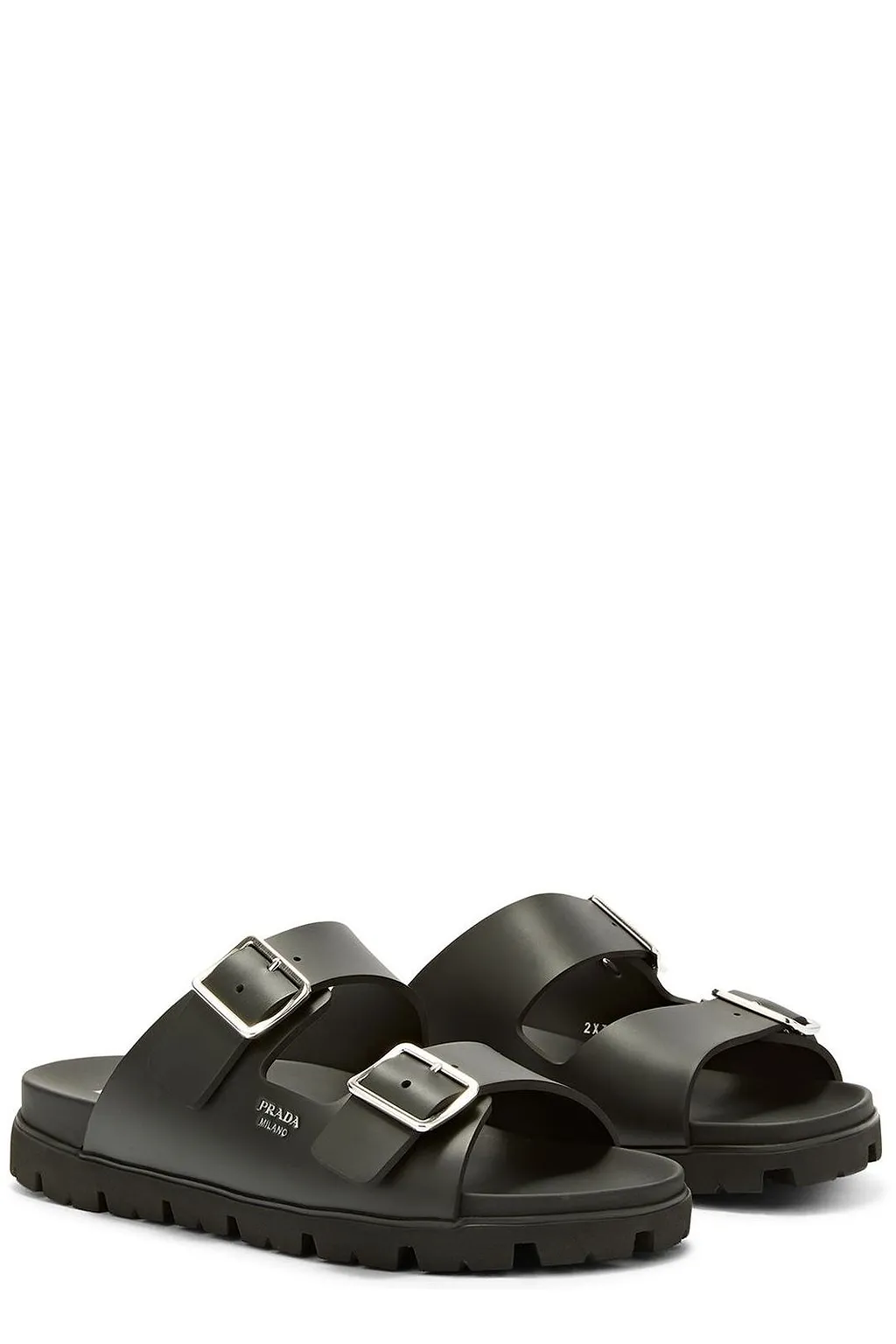 Prada Double-Buckle Slide Sandals