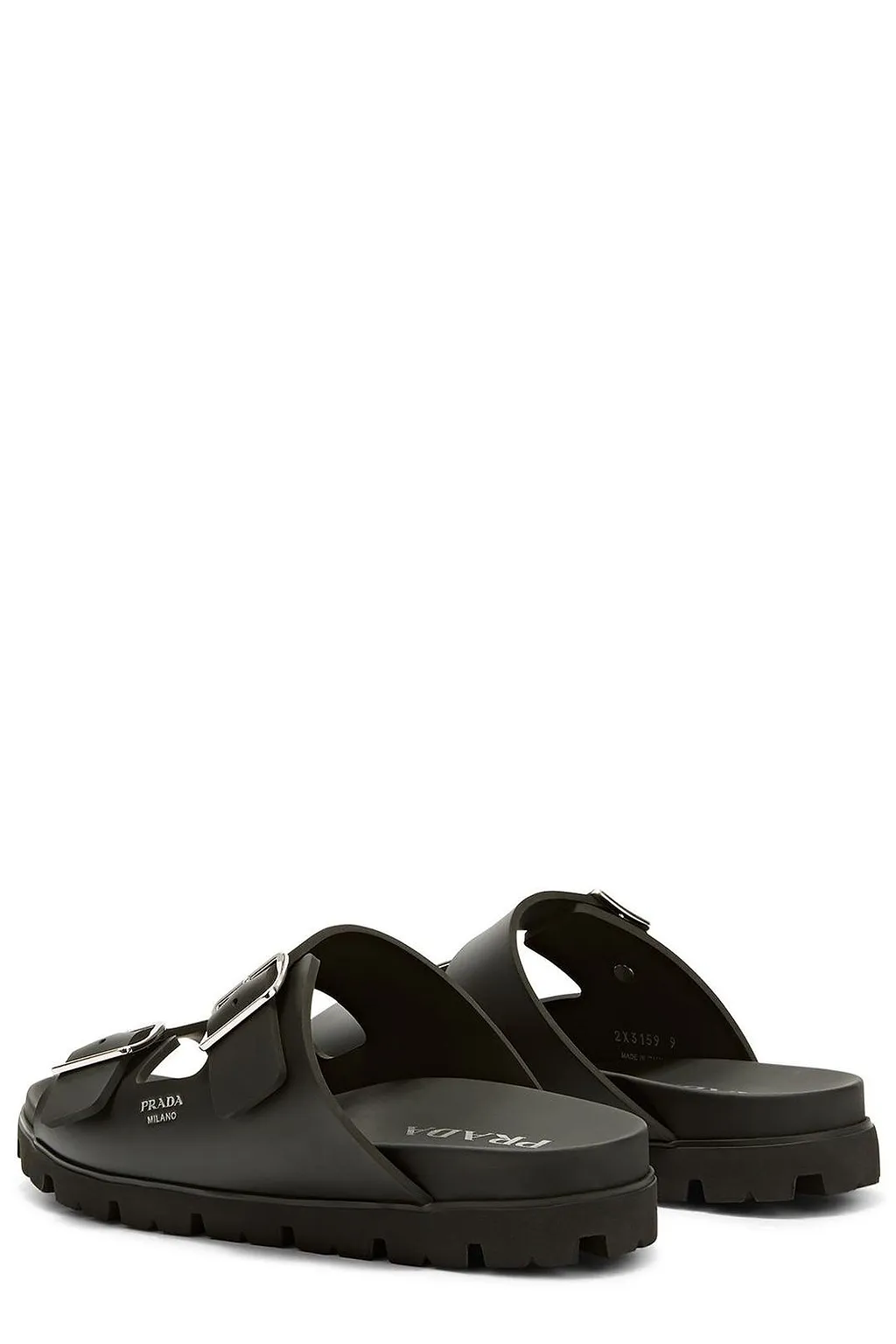 Prada Double-Buckle Slide Sandals