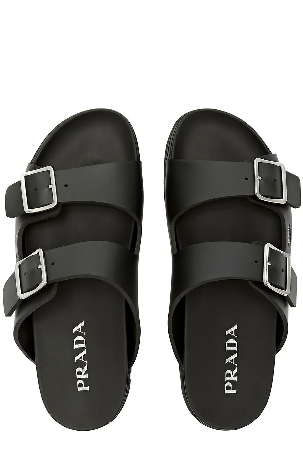 Prada Double-Buckle Slide Sandals
