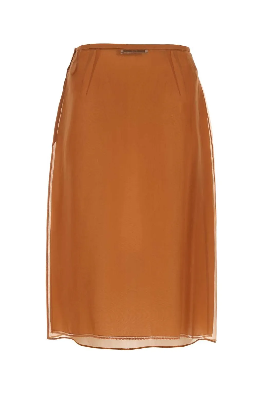 Prada Straight Hem A-Line Midi Skirt