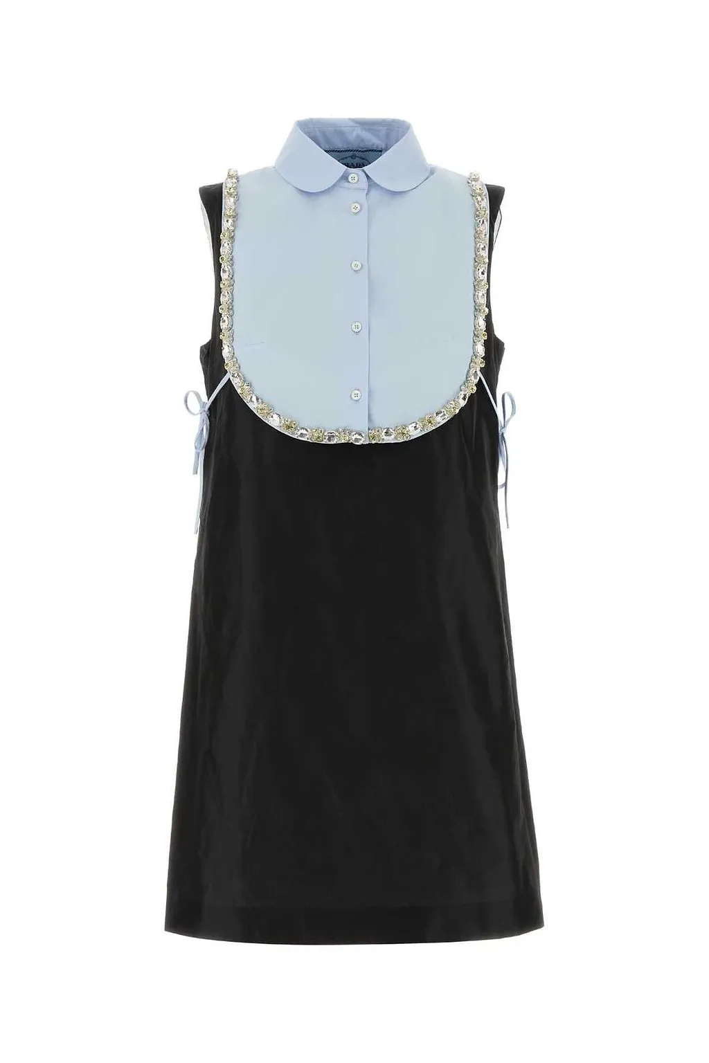 Prada Embellished Bib-Collar Dress