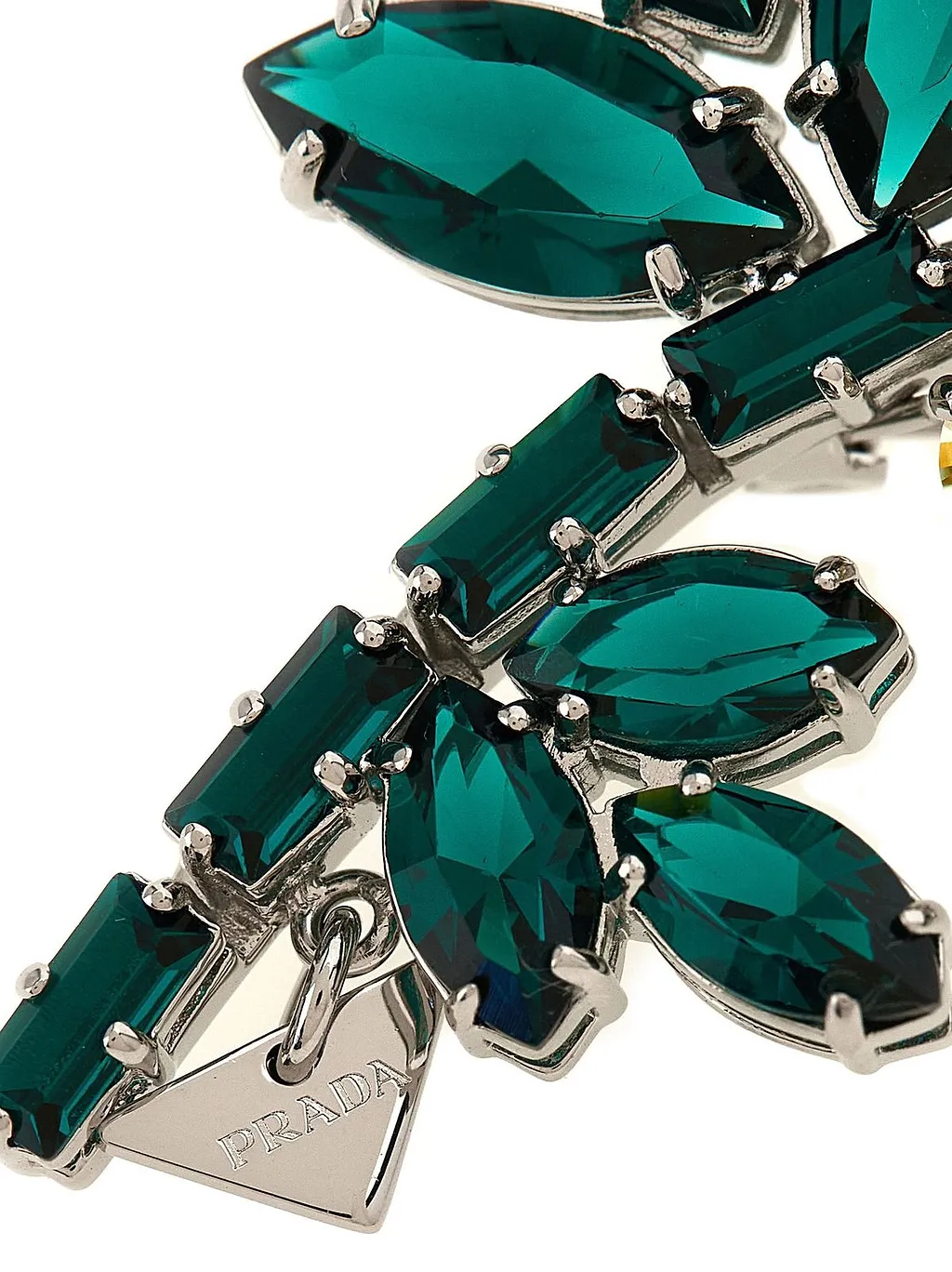 Prada Embellished Flowers Brooch