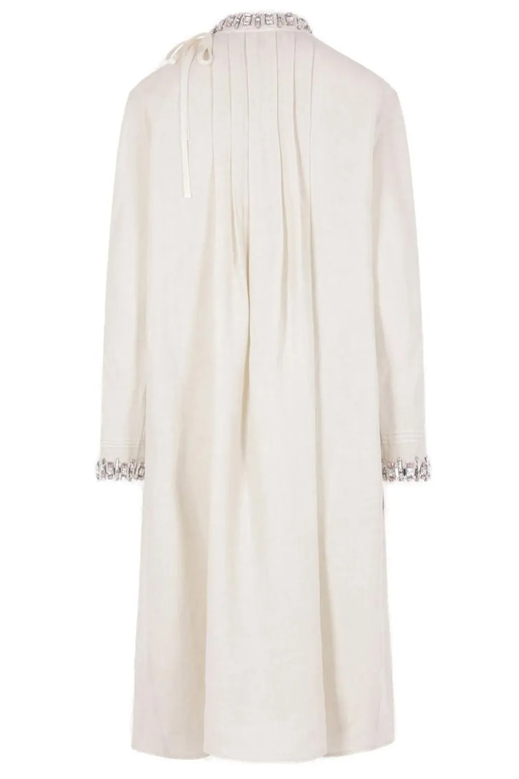 Prada Embellished Long-Sleeved Dress