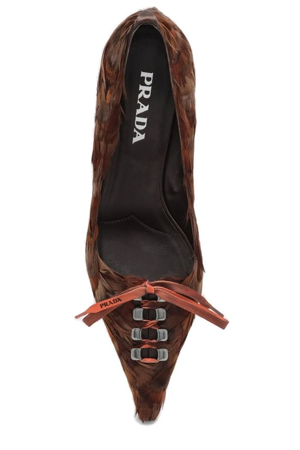 Prada Embellished Satin Pumps