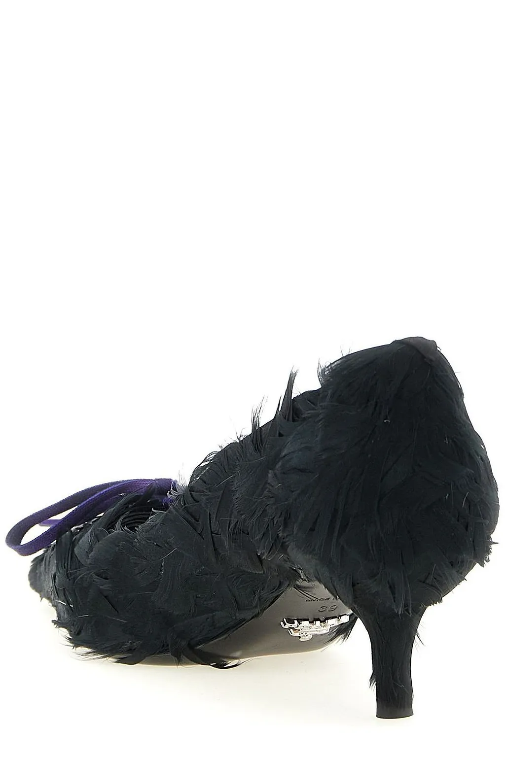 Prada Embellished Satin Pumps