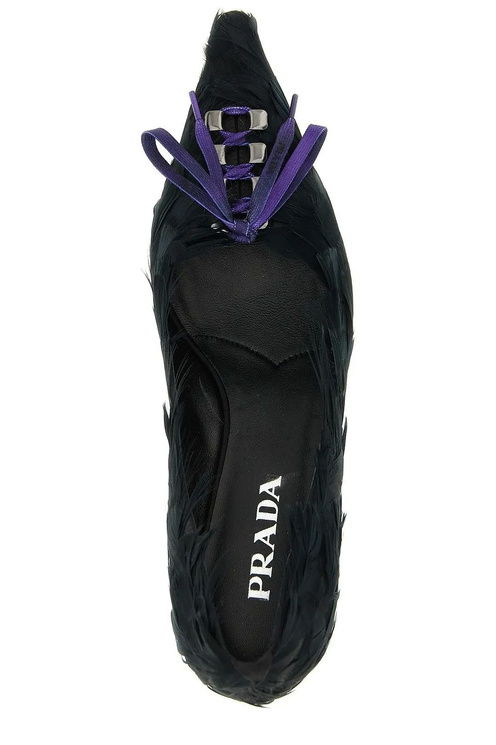 Prada Embellished Satin Pumps