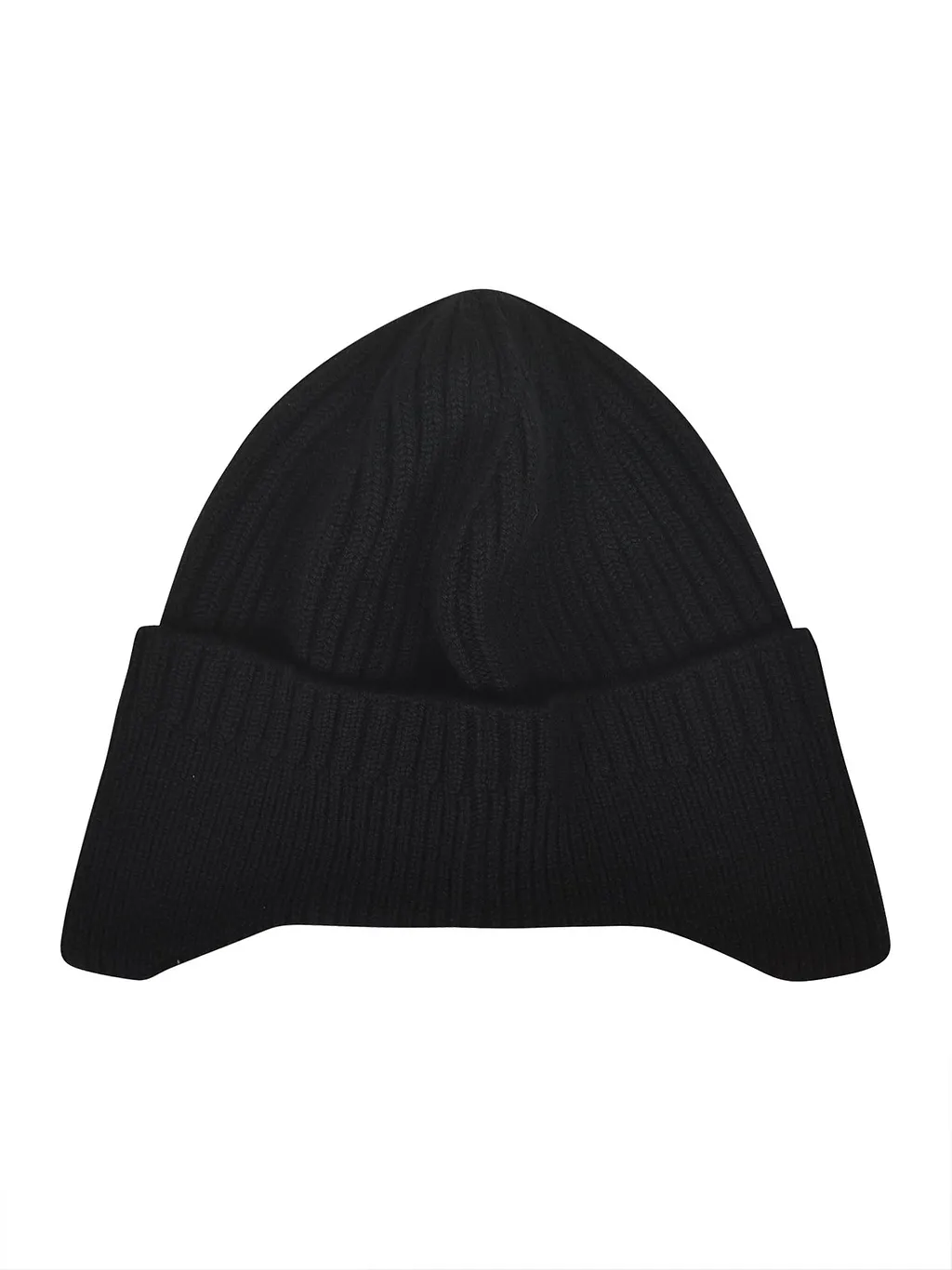 Prada Enamel-Logo Turn-Up Brim Beanie