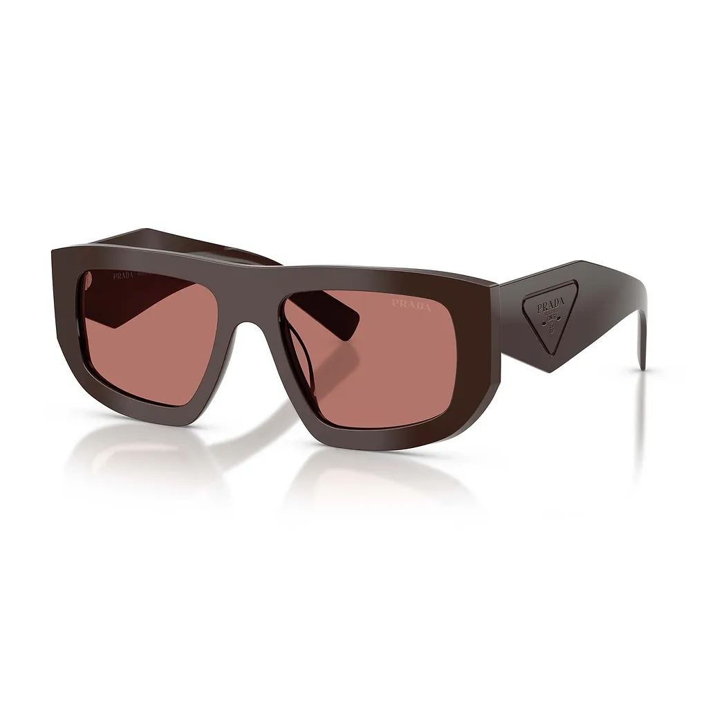 Prada Eyewear Triangle Logo Geometric Frame Sunglasses