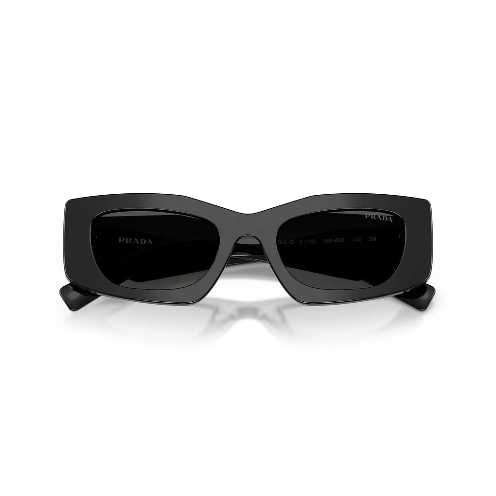 Prada Eyewear Triangular Logo Butterfly Frame Sunglasses