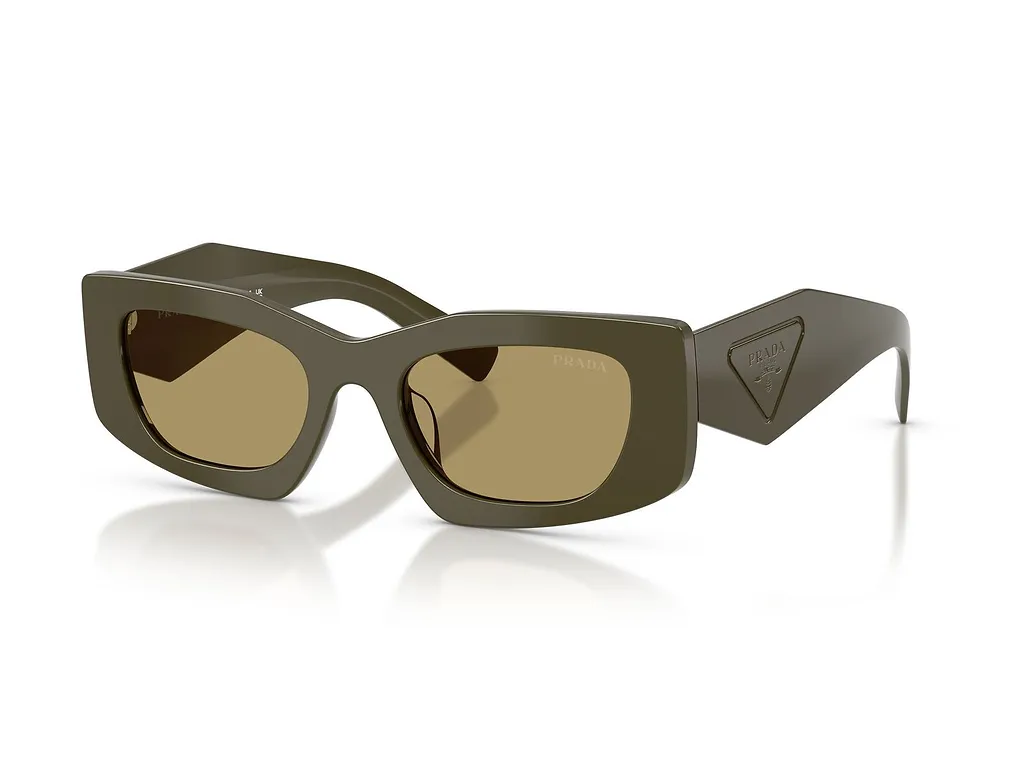 Prada Eyewear Triangular Logo Butterfly Frame Sunglasses