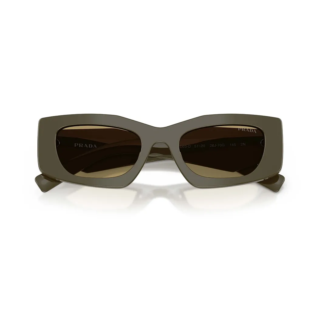 Prada Eyewear Triangular Logo Butterfly Frame Sunglasses