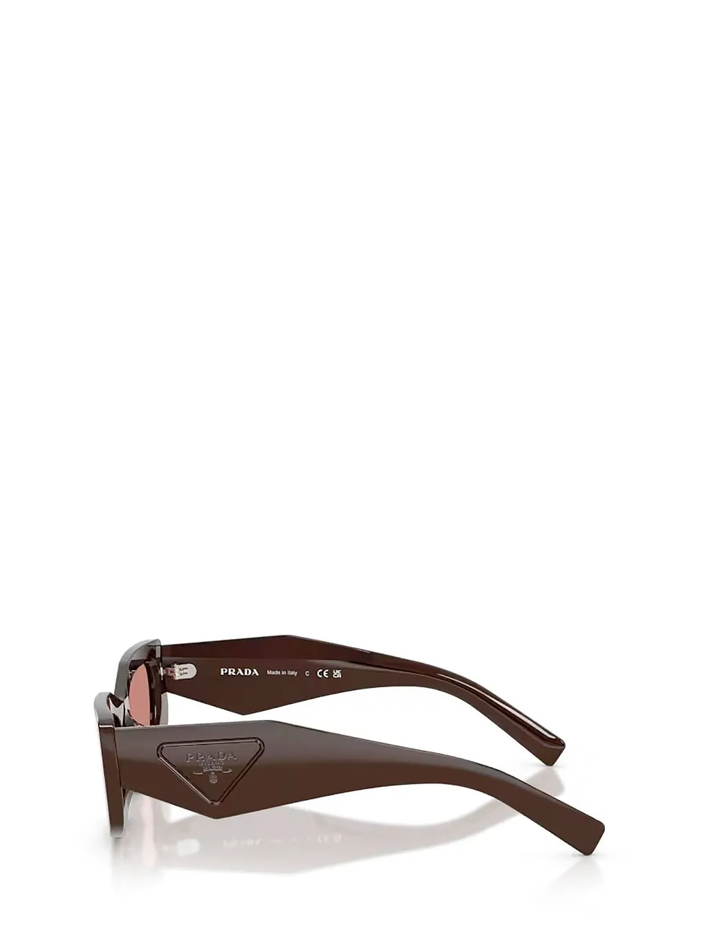 Prada Eyewear Triangular Logo Butterfly Frame Sunglasses
