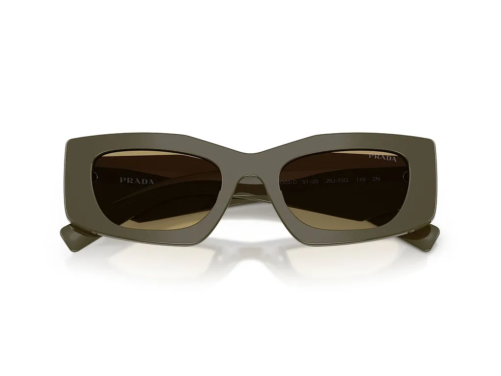 Prada Eyewear Triangular Logo Butterfly Frame Sunglasses