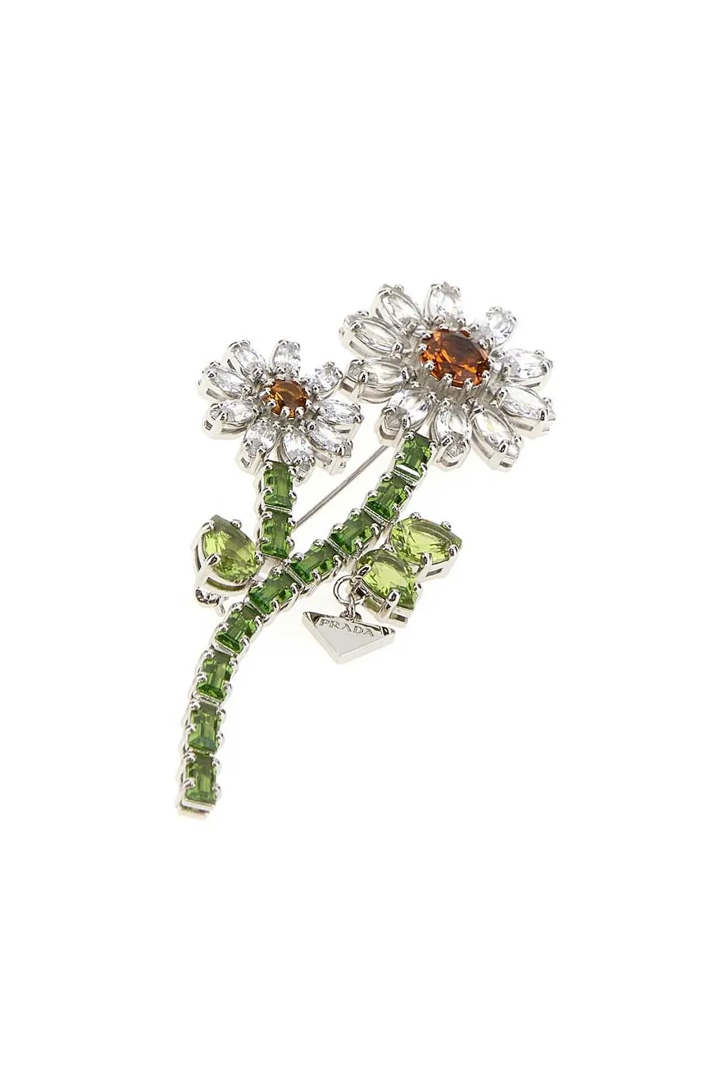 Prada Floral Embellished Brooch