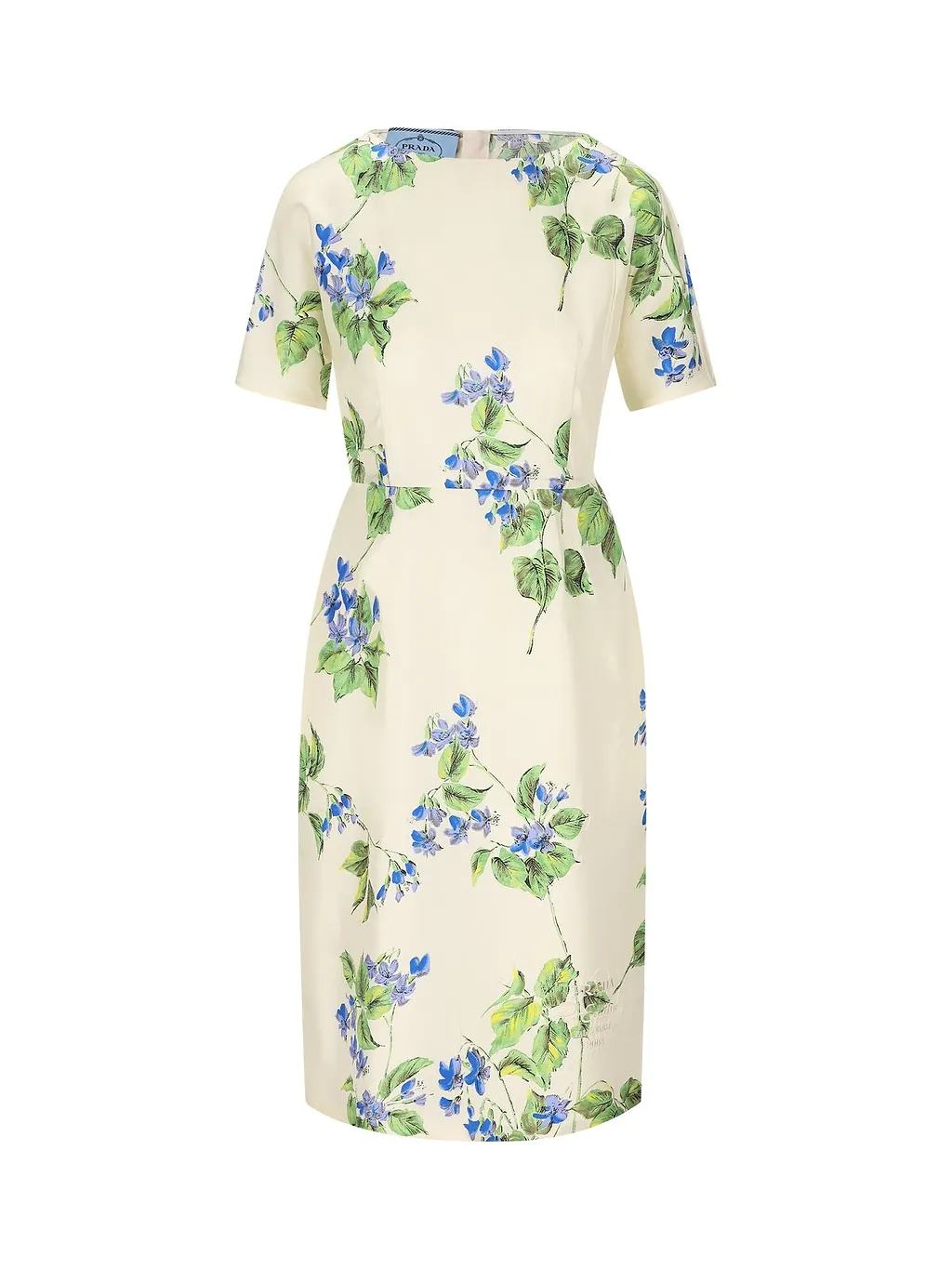Prada Floral Printed Short-Sleeved Dress