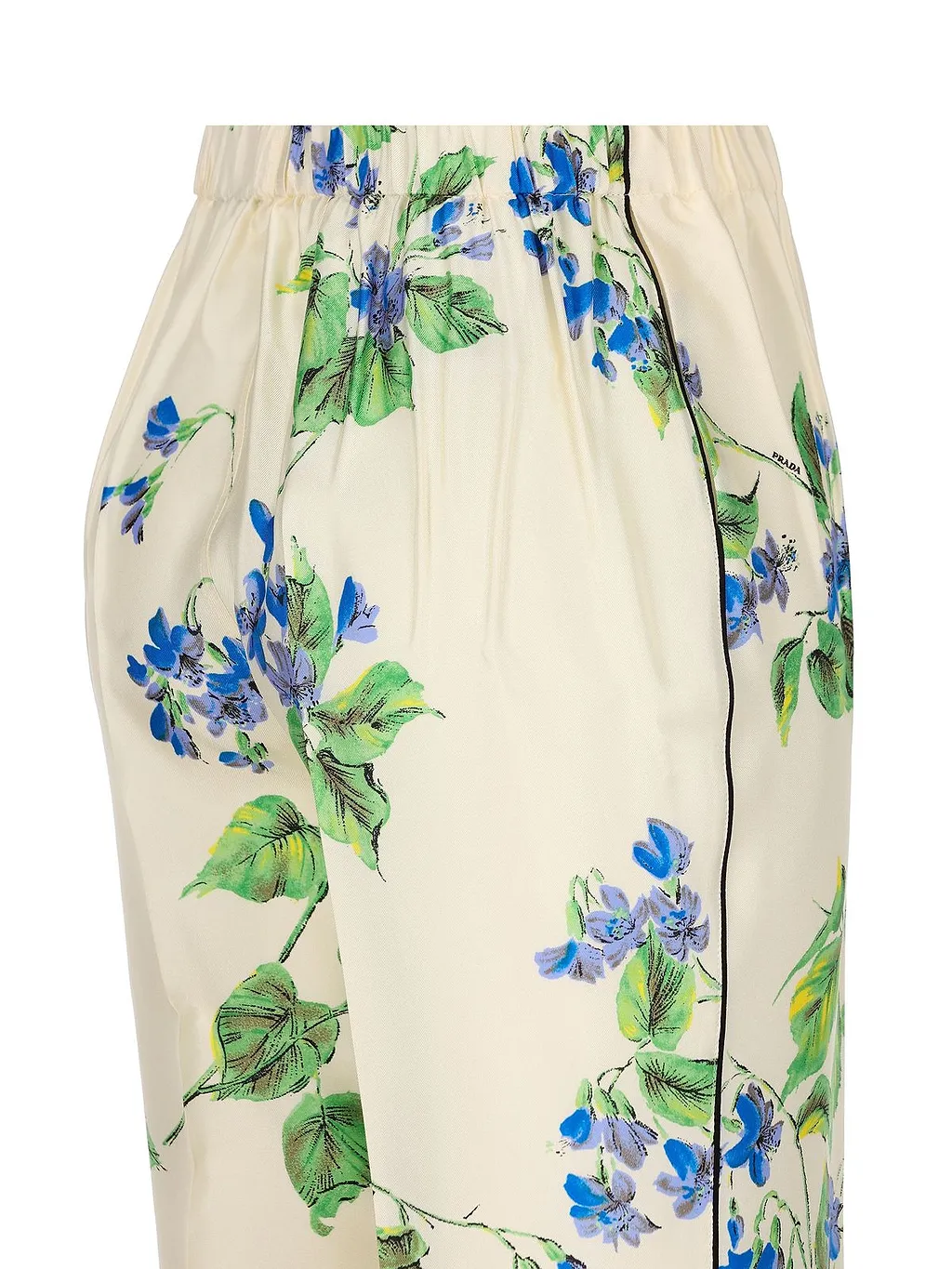 Prada Floral-Printed Elasticated Waistband Trousers