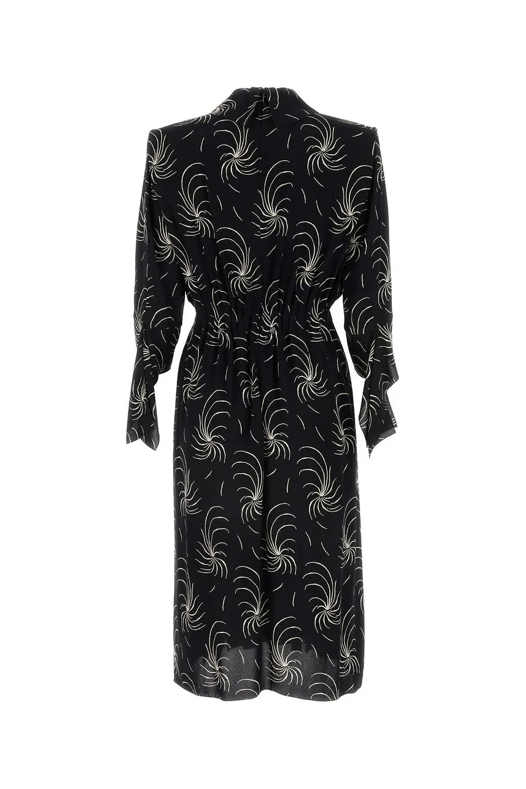 Prada Graphic-Printed Crepe Shirt Dress