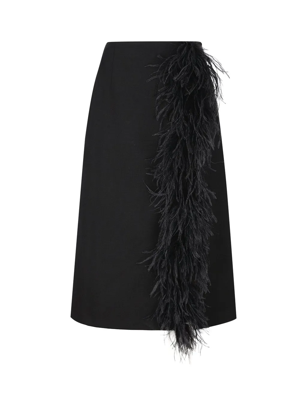 Prada High-Waist Midi Skirt