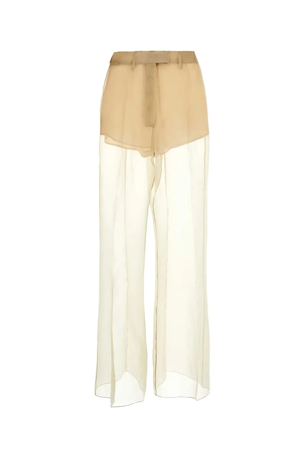 Prada High-Waist Tonal Stitch Flared Trousers
