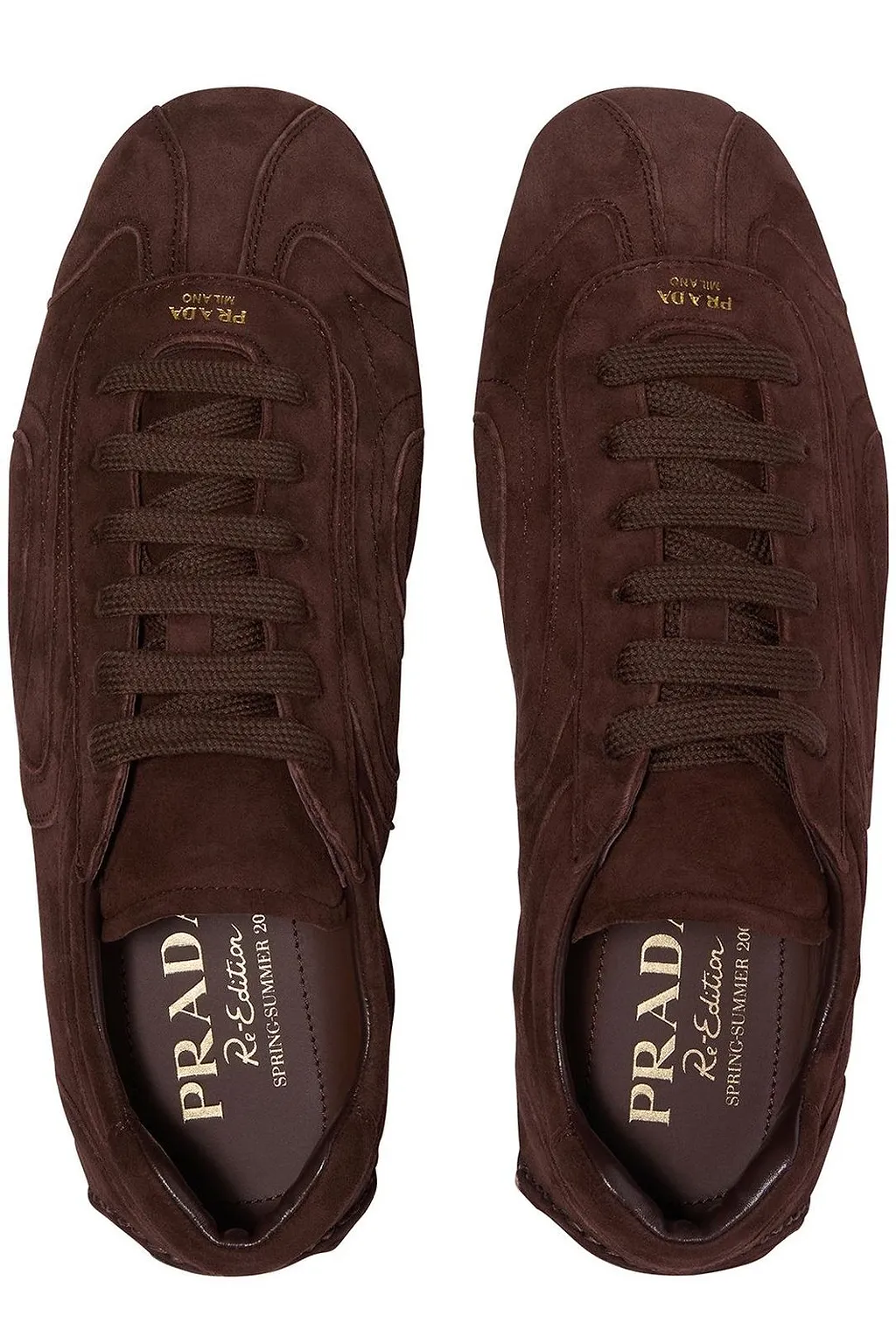 Prada Lace-Up Low-Top Sneakers