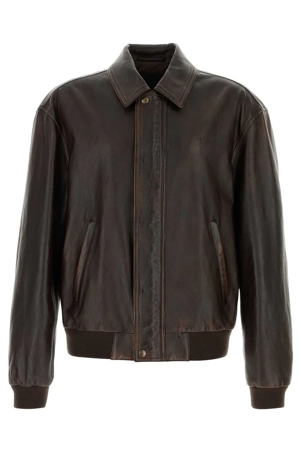 Prada Leather Bomber Jacket