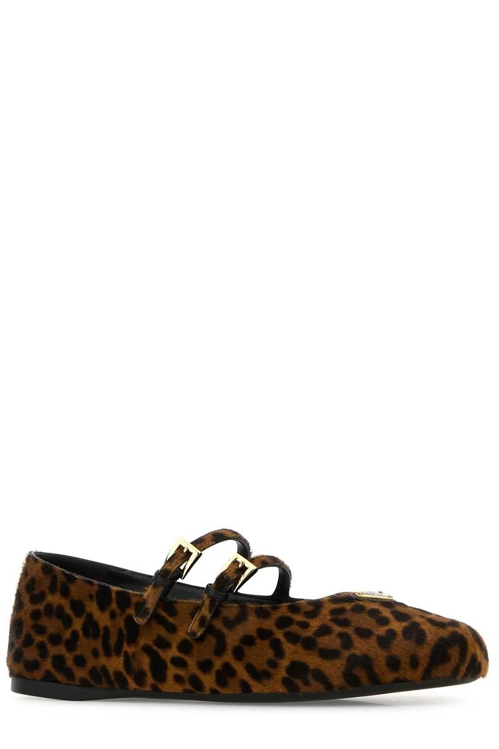Prada Leopard-Printed Ballerina Flats