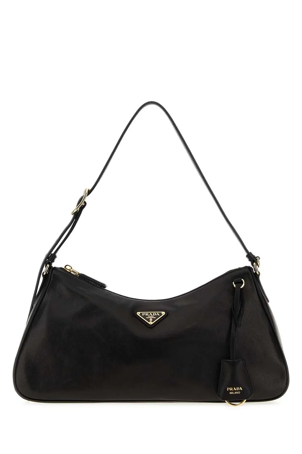 Prada Logo Charm Shoulder Bag