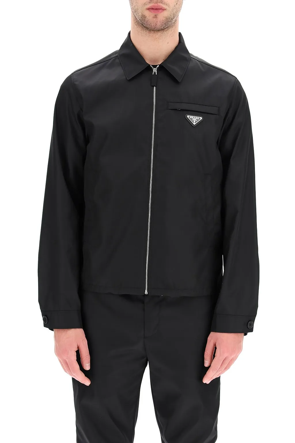Prada Logo Patch Blouson Jacket