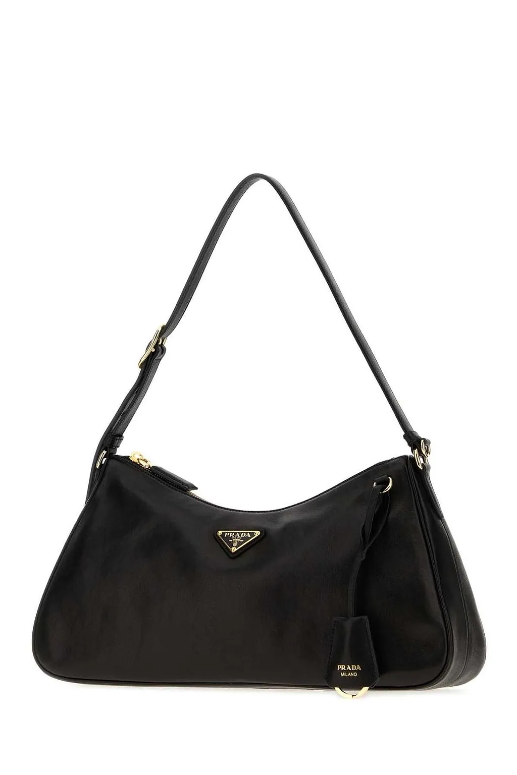 Prada Logo Charm Shoulder Bag