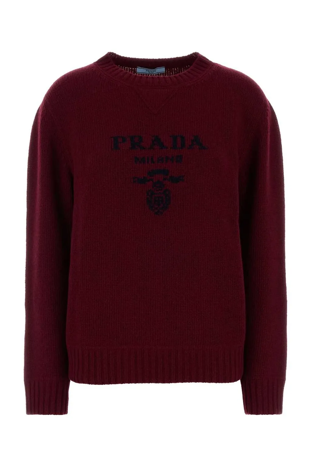 Prada Logo Crew-Neck Knitted Sweater