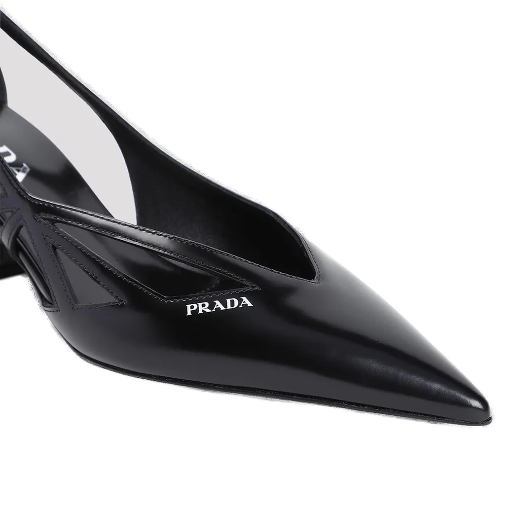 Prada Cut-Out Detailed Pointed Toe Pumps