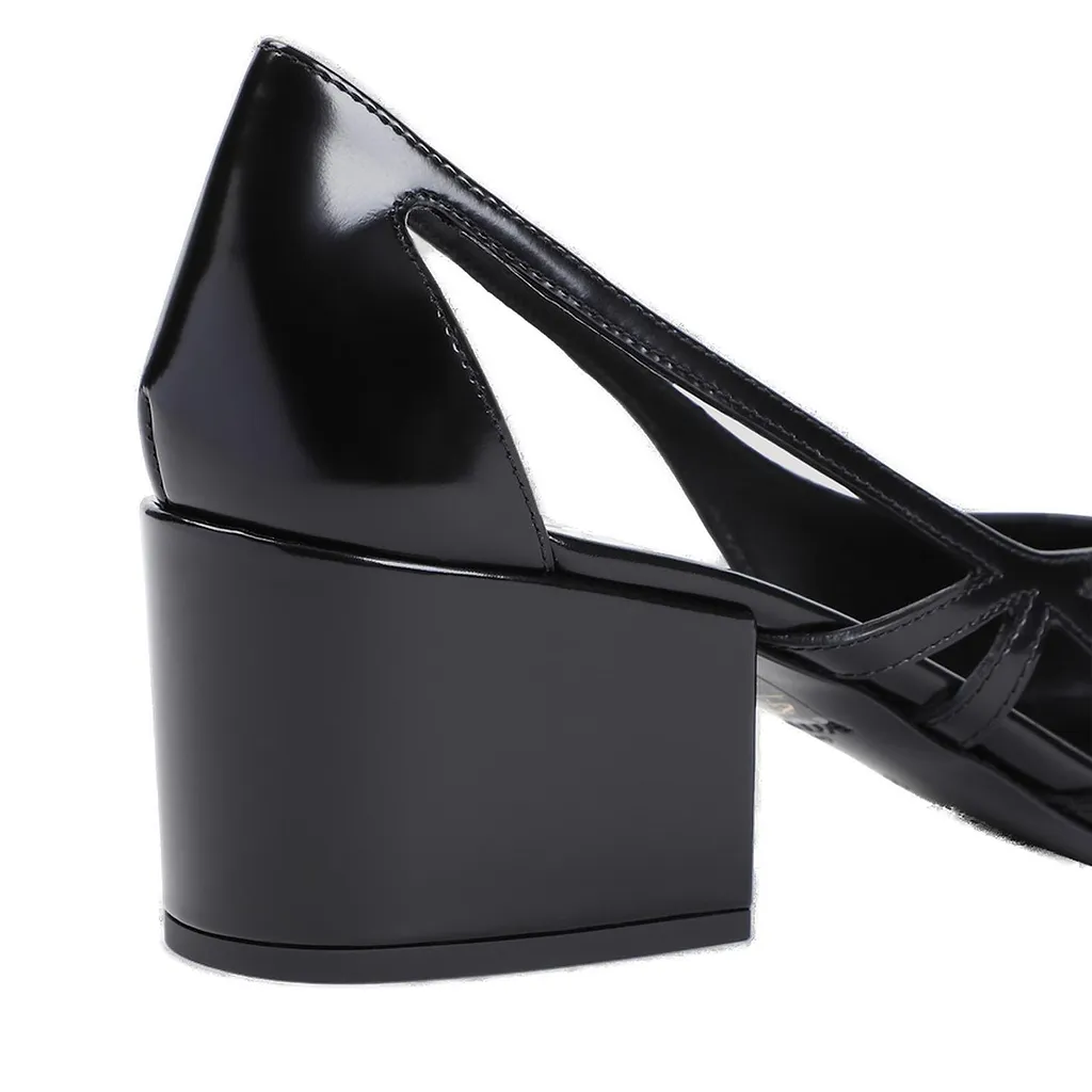 Prada Cut-Out Detailed Pointed Toe Pumps