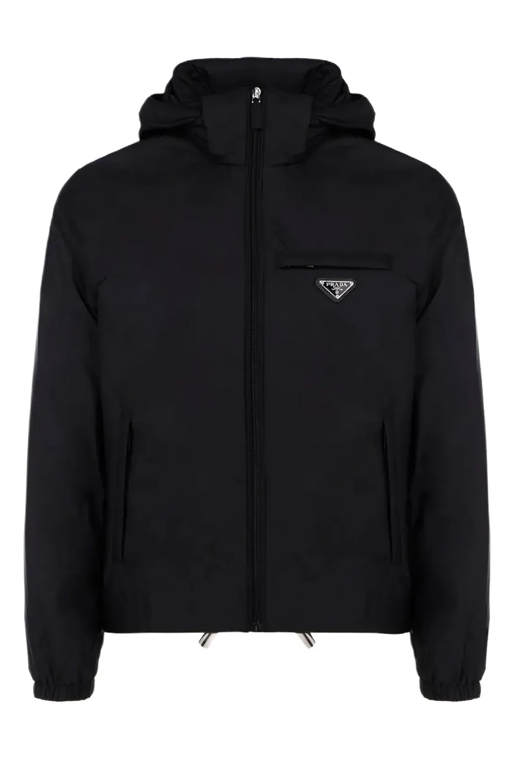 Prada Logo Hooded Puffer Jacket