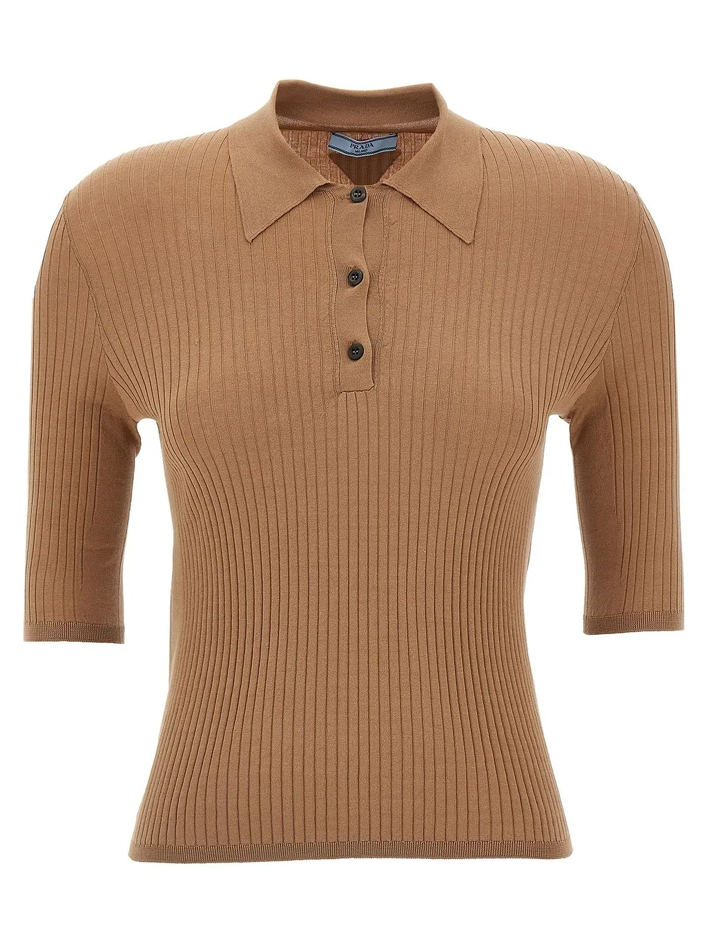 Prada Logo Detailed Knitted Polo Shirt