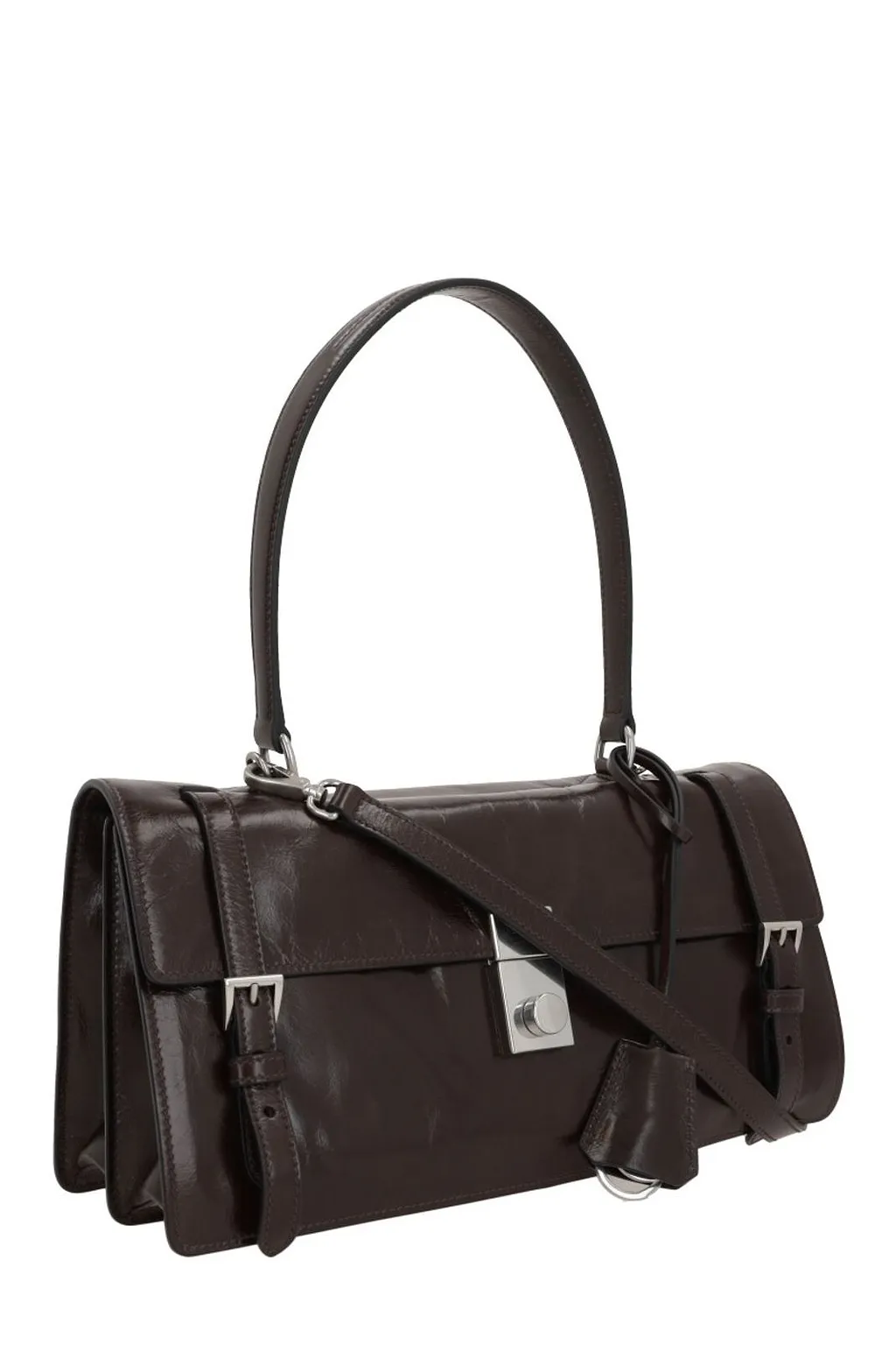 Prada Logo Detailed Foldover Top Medium Tote Bag