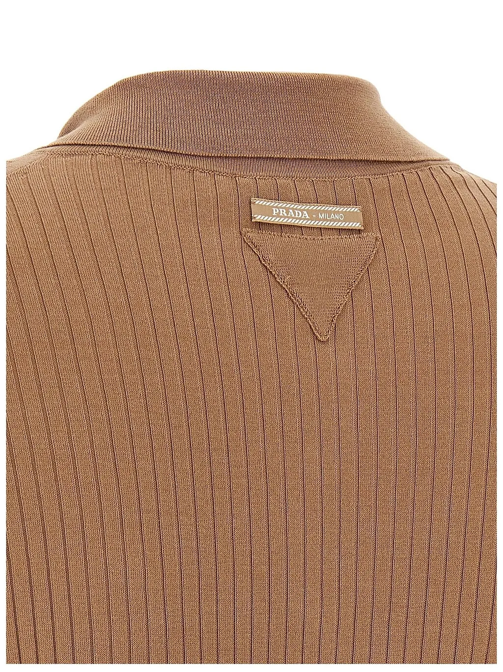Prada Logo Detailed Knitted Polo Shirt