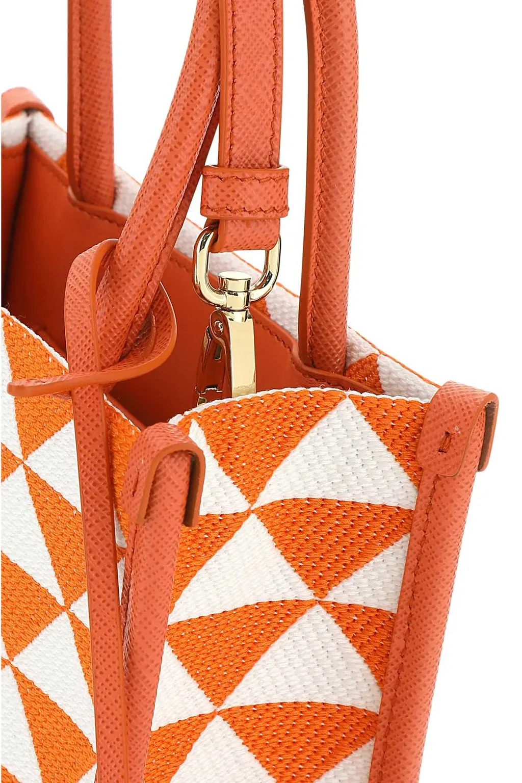Prada Logo Detailed Monogram Tote Bag