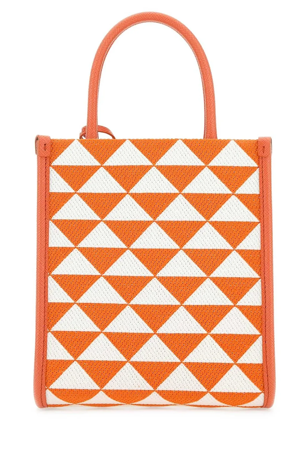 Prada Logo Detailed Monogram Tote Bag