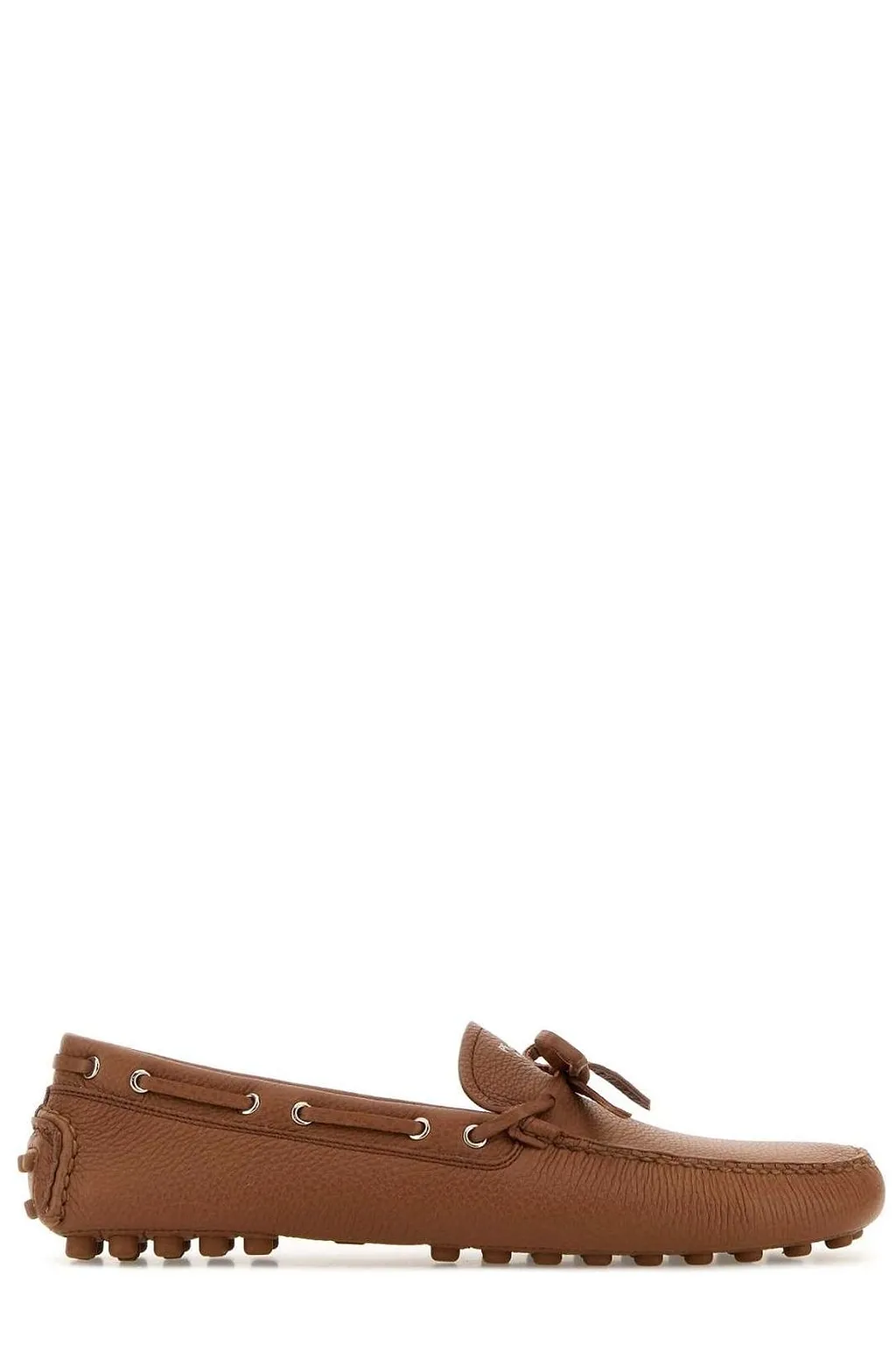 Prada Logo Detailed Slip-On Boat Shoes