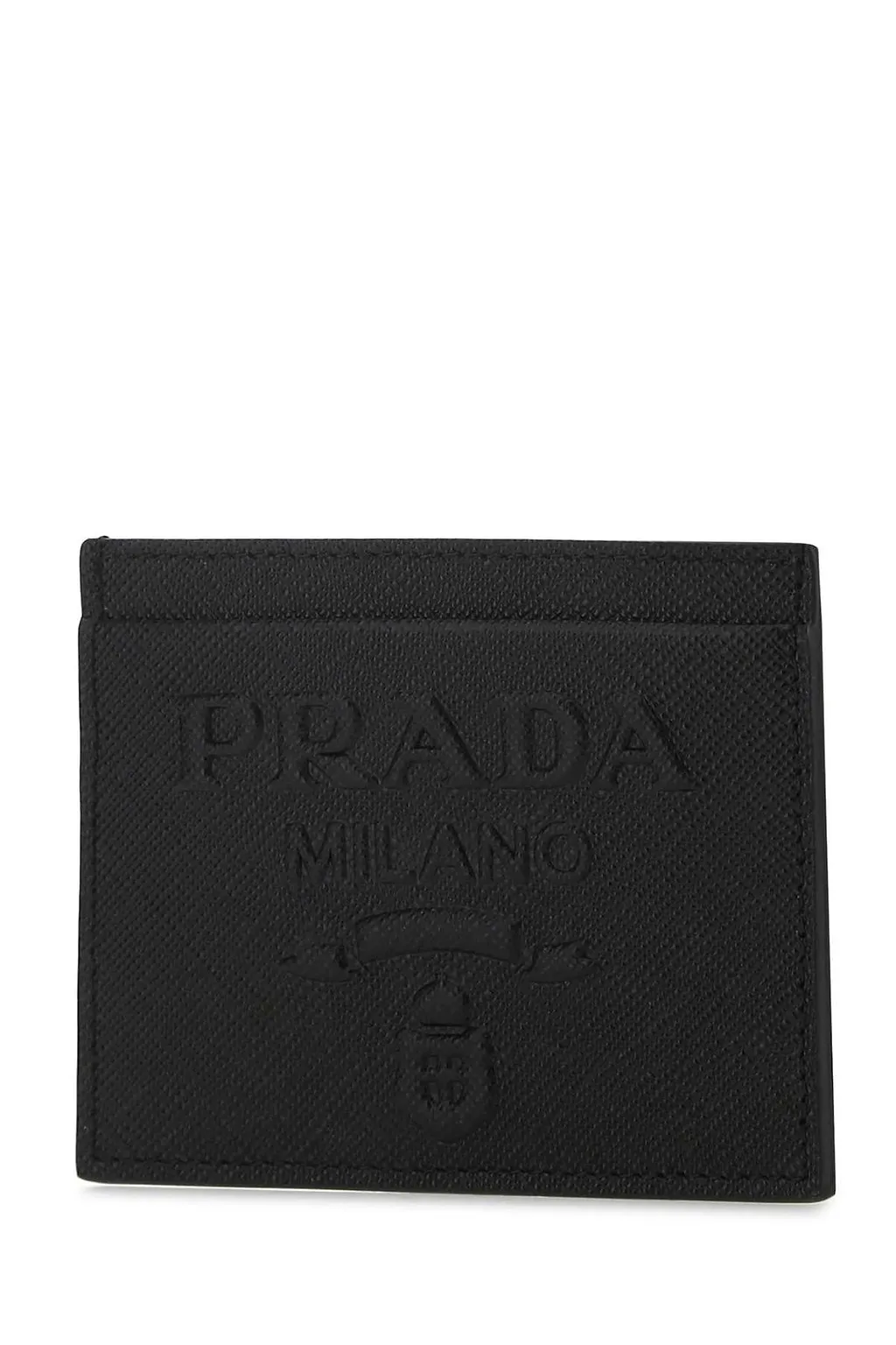 Prada Logo Embossed Cardholder
