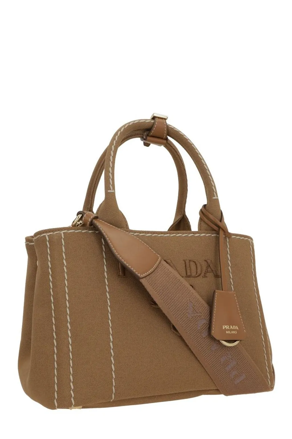 Prada Logo-Embroidered Handbag
