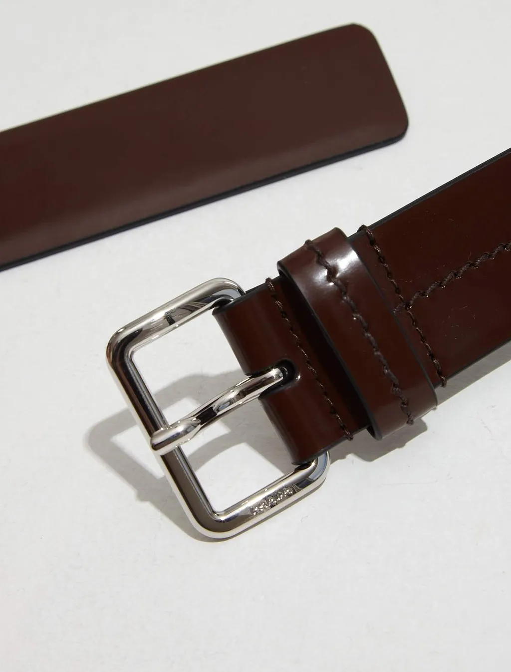 Prada Logo-Engraved Buckle Belt