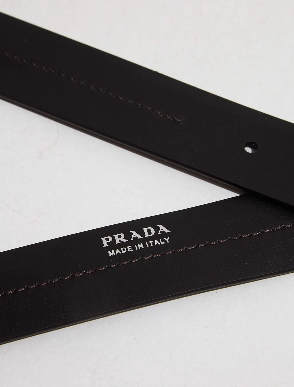Prada Logo-Engraved Buckle Belt