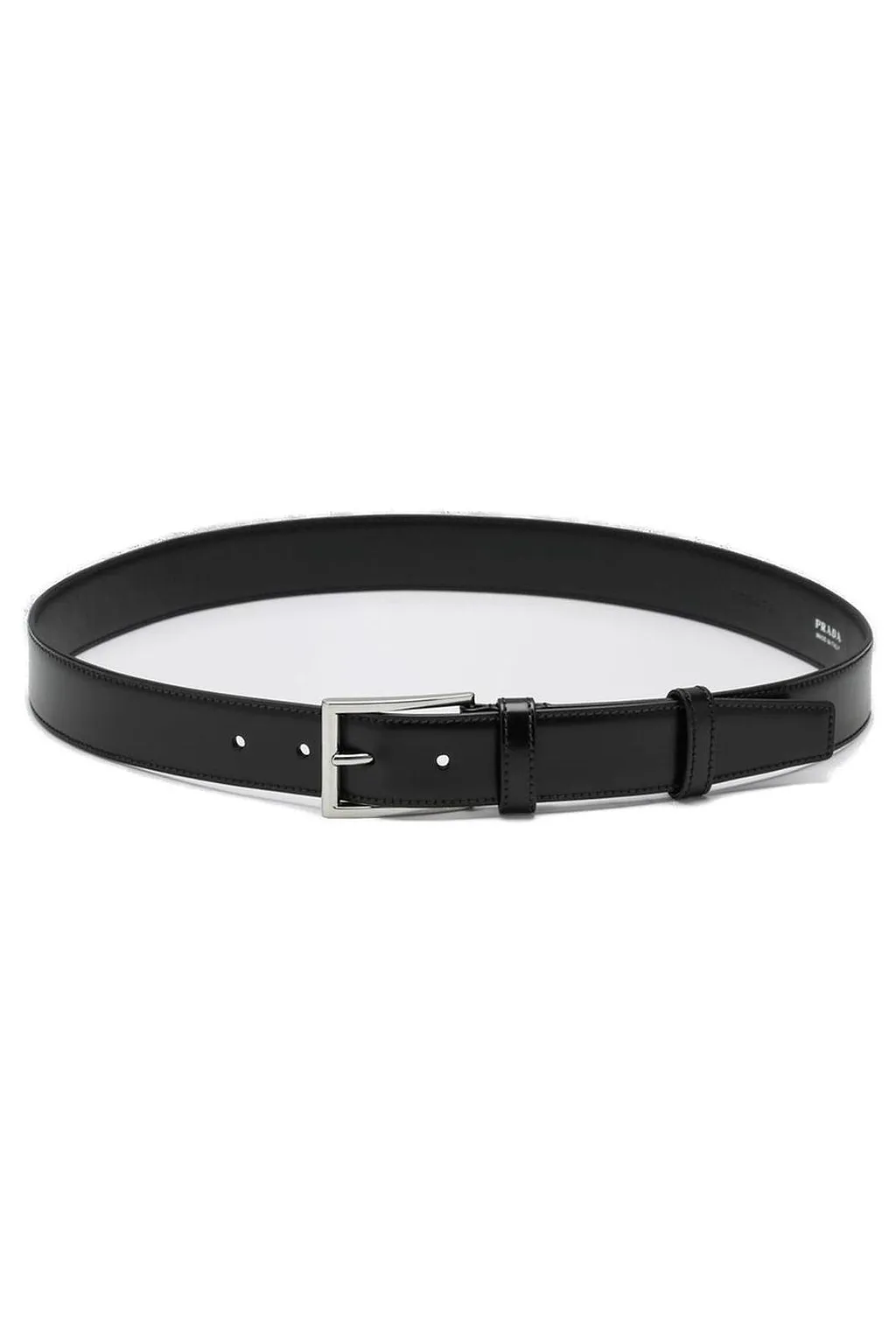 Prada Logo-Engraved Buckle Belt