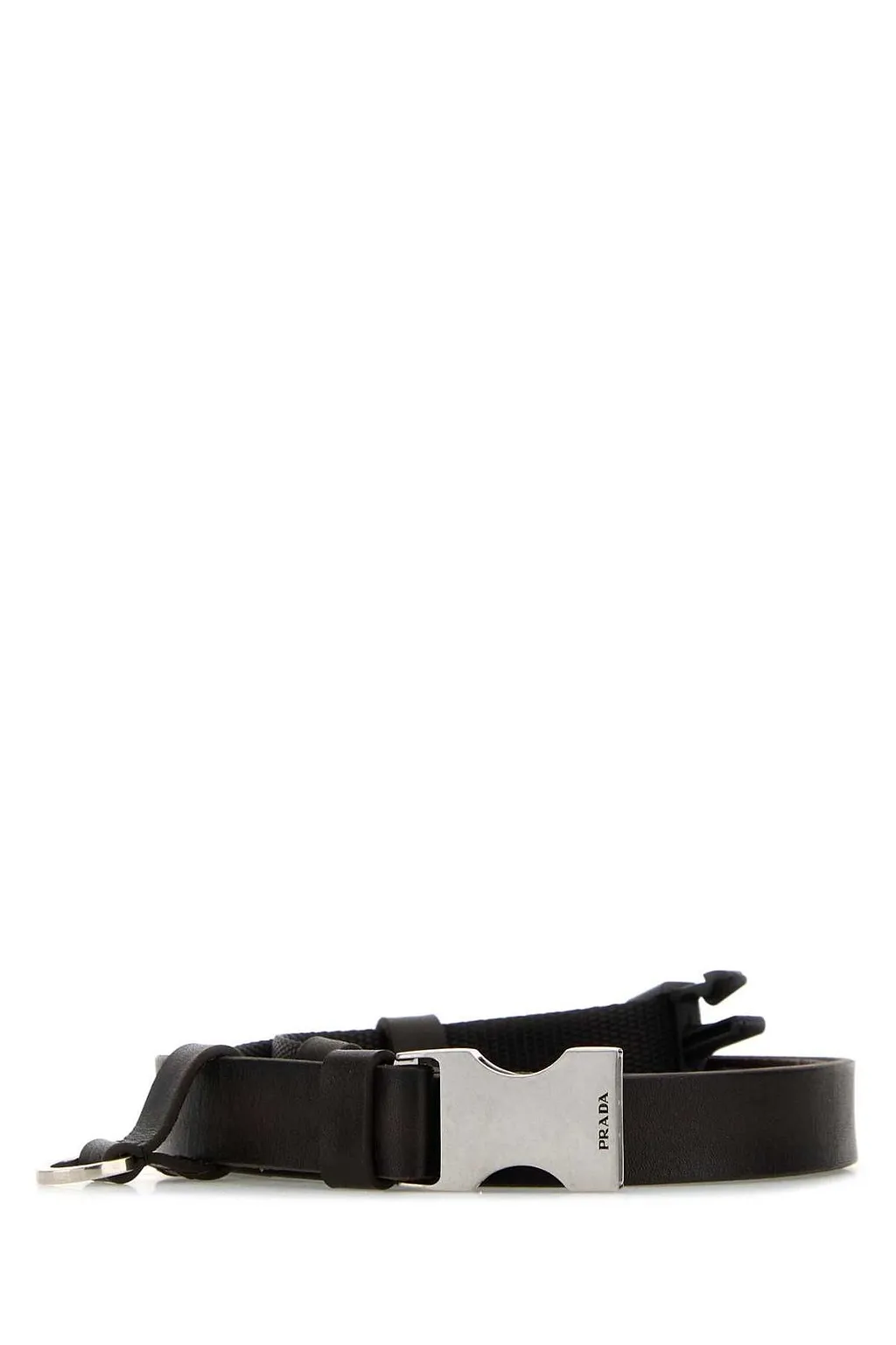 Prada Logo-Engraved Buckle Belt