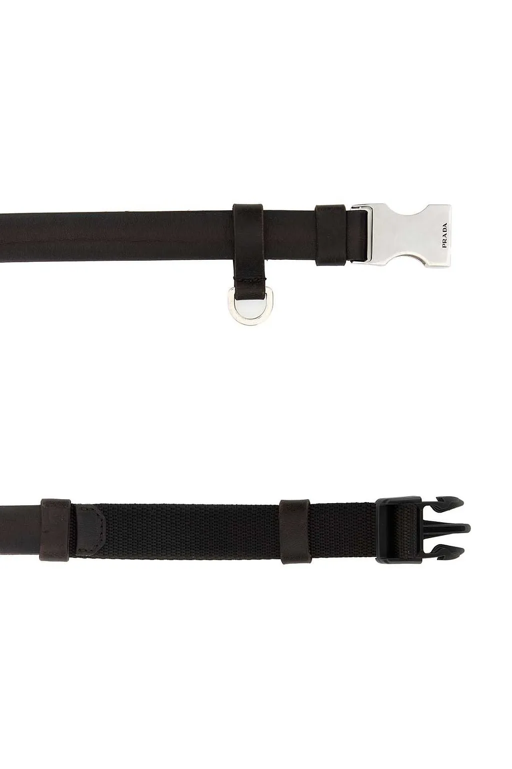 Prada Logo-Engraved Buckle Belt